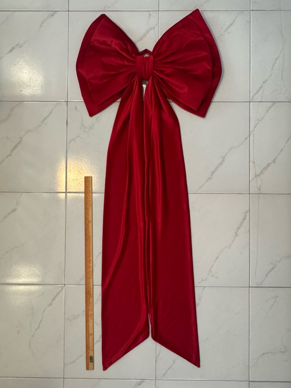 Extra Large Red Velvet Christmas Tree Topper Bow Extra Large 72” x 28”